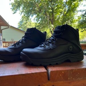 Timberland White Thread Black Boots